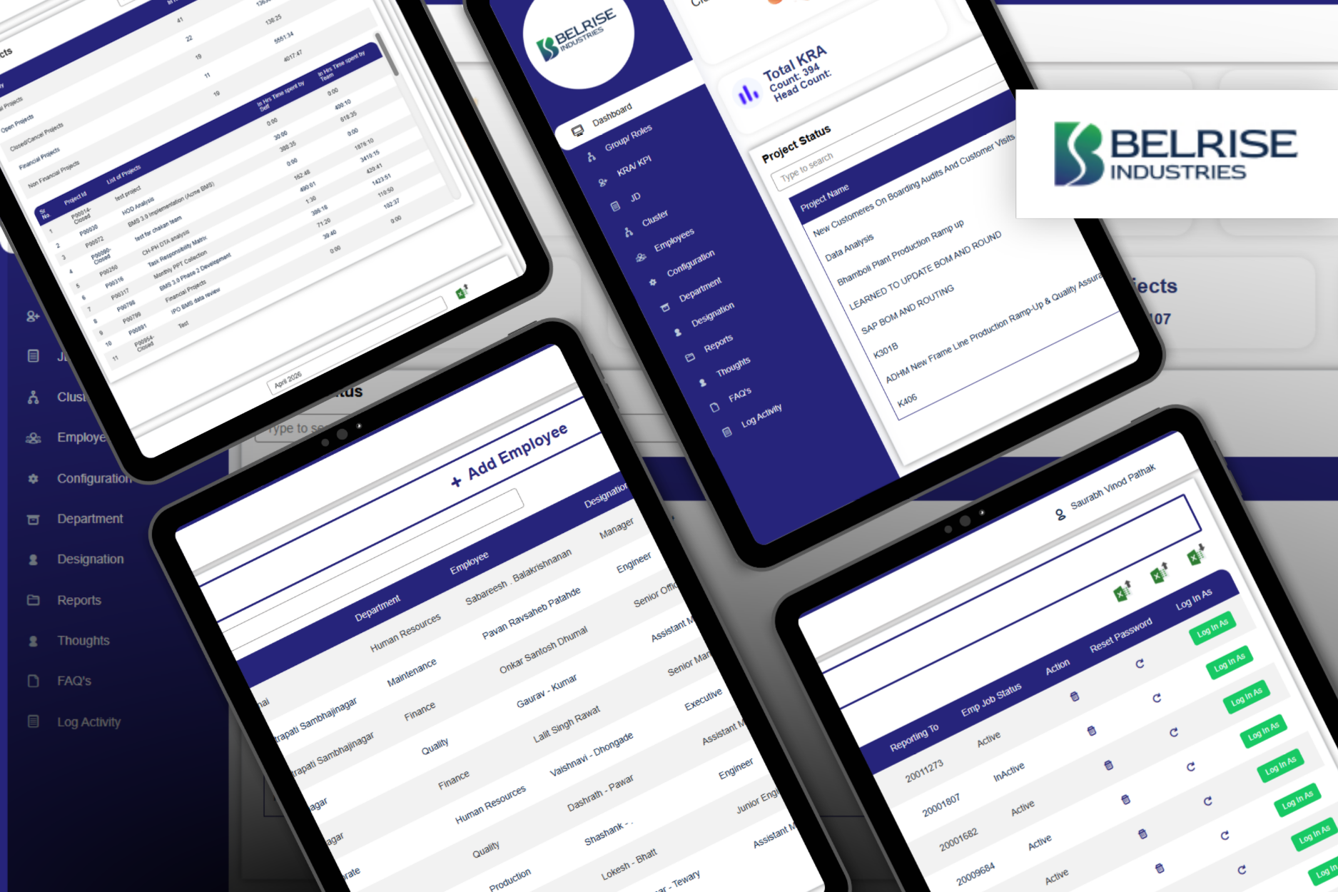 Belrise Industries ERP Dashboard